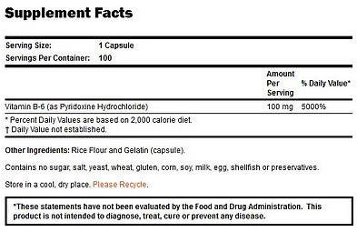 Vitamin B -6 100 mg - 100 kapsula