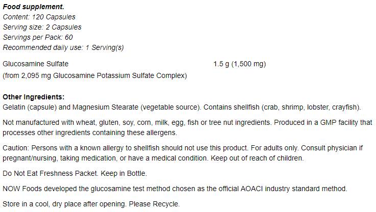Glukozamin sulfat 750 mg - 240 kapsula