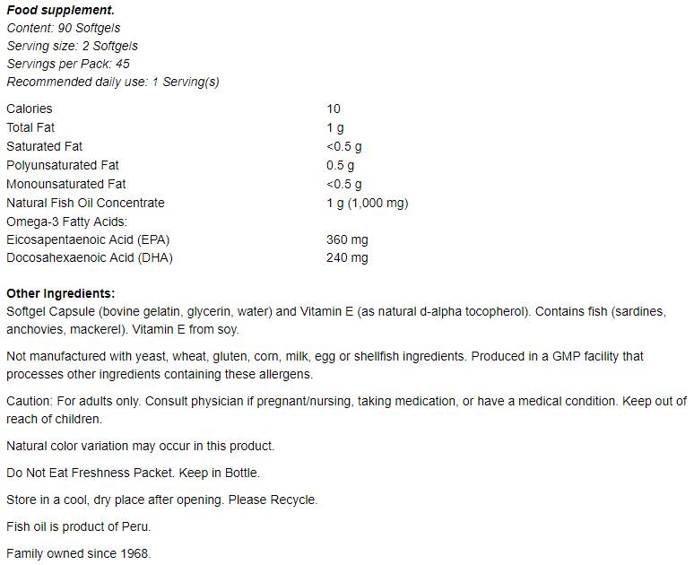 Omega -3 mini gelovi - 180 gel kapsula