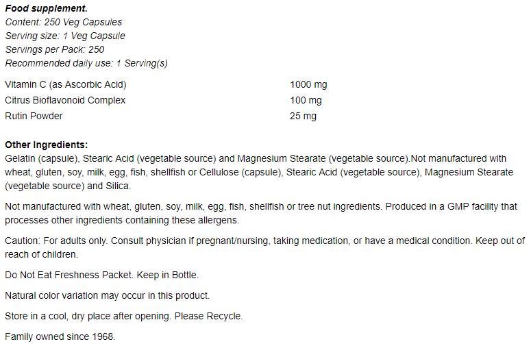 Vitamin C -1000 / s bioflavonoidima - 100 kapsula