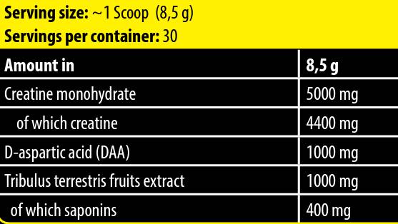 Napalm Crea Test | s DAA & Tribulus - 255 grama