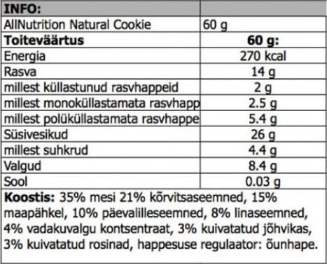 Prirodni kolačić - 60 grama