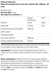 Prirodno ulje noćurka 1000 mg | Plus vitamin B6 - 60 kapsula