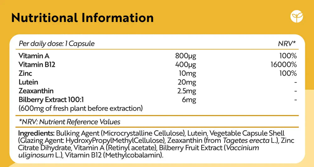 Vitamini za oko /prirodni/ - Natural Eye Complex 90 veganskih kapsula