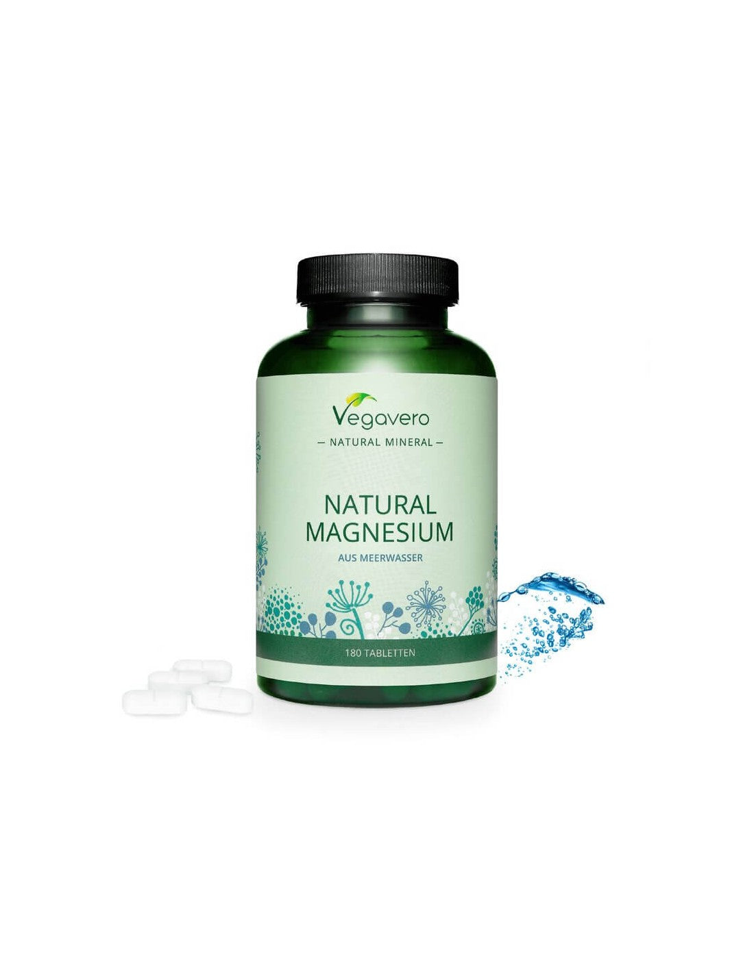 Prirodni magnezij, 180 tableta, 100% veganski <tc>Vegavero</tc>