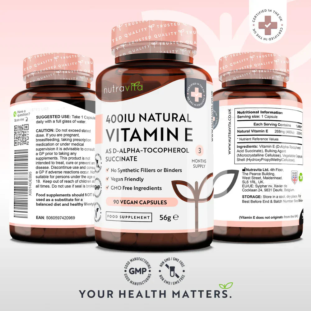 Prirodni vitamin E 400 IU 90 Vcaps