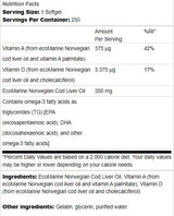Norveško ulje jetre bakalara 350 mg 250 gel kapsula
