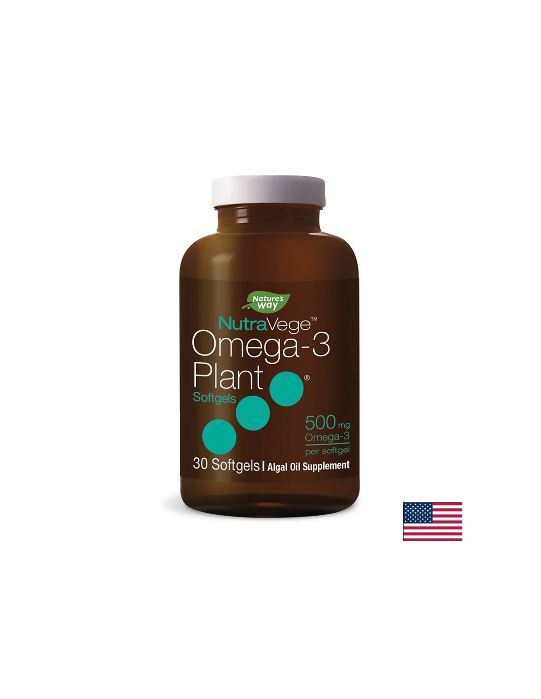 NutraVege Omega-3 500 mg iz Nature's Way algi