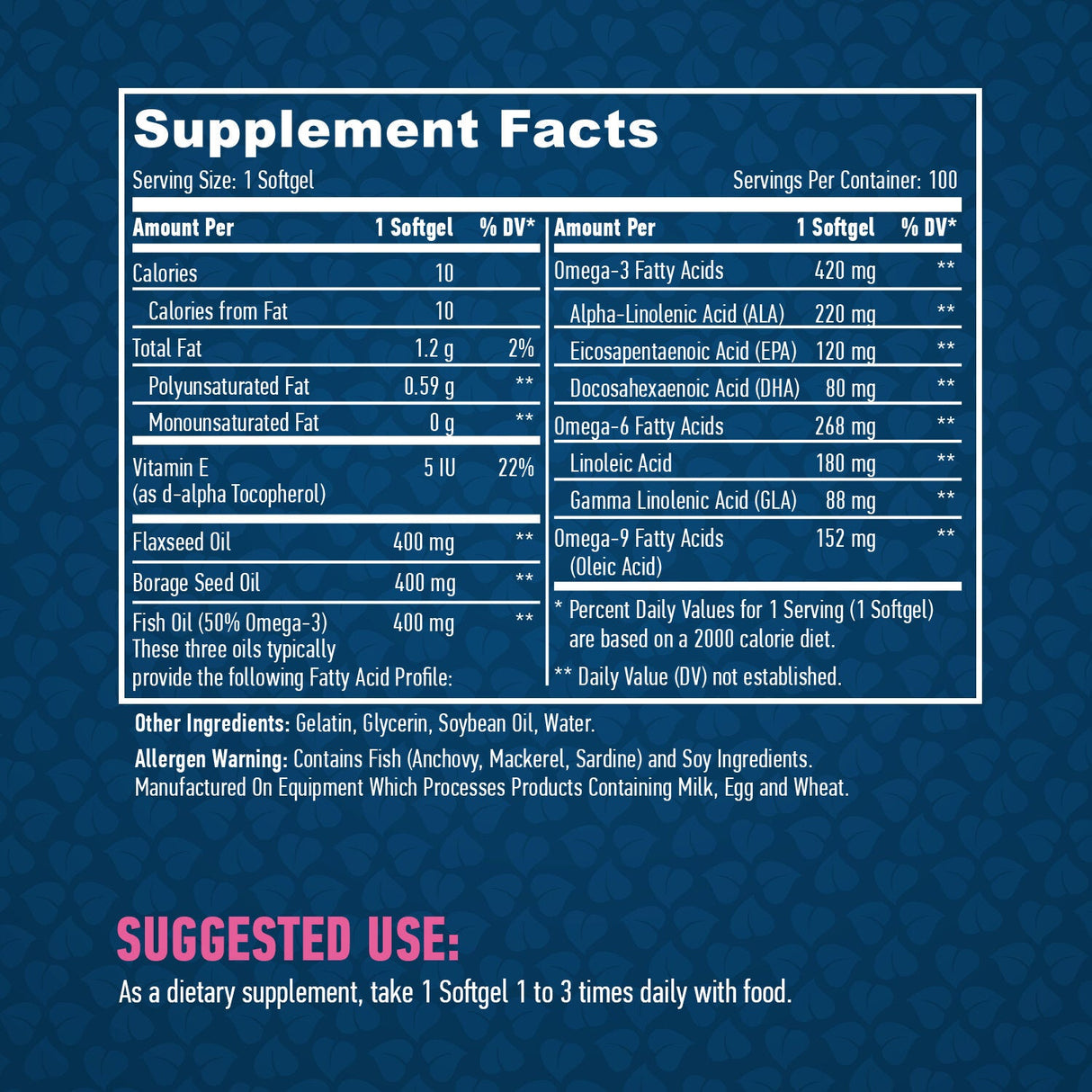 Omega 3-6-9/100 mekih gelova