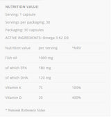 Omega 3 + K2 D3 - 30 gel kapsula
