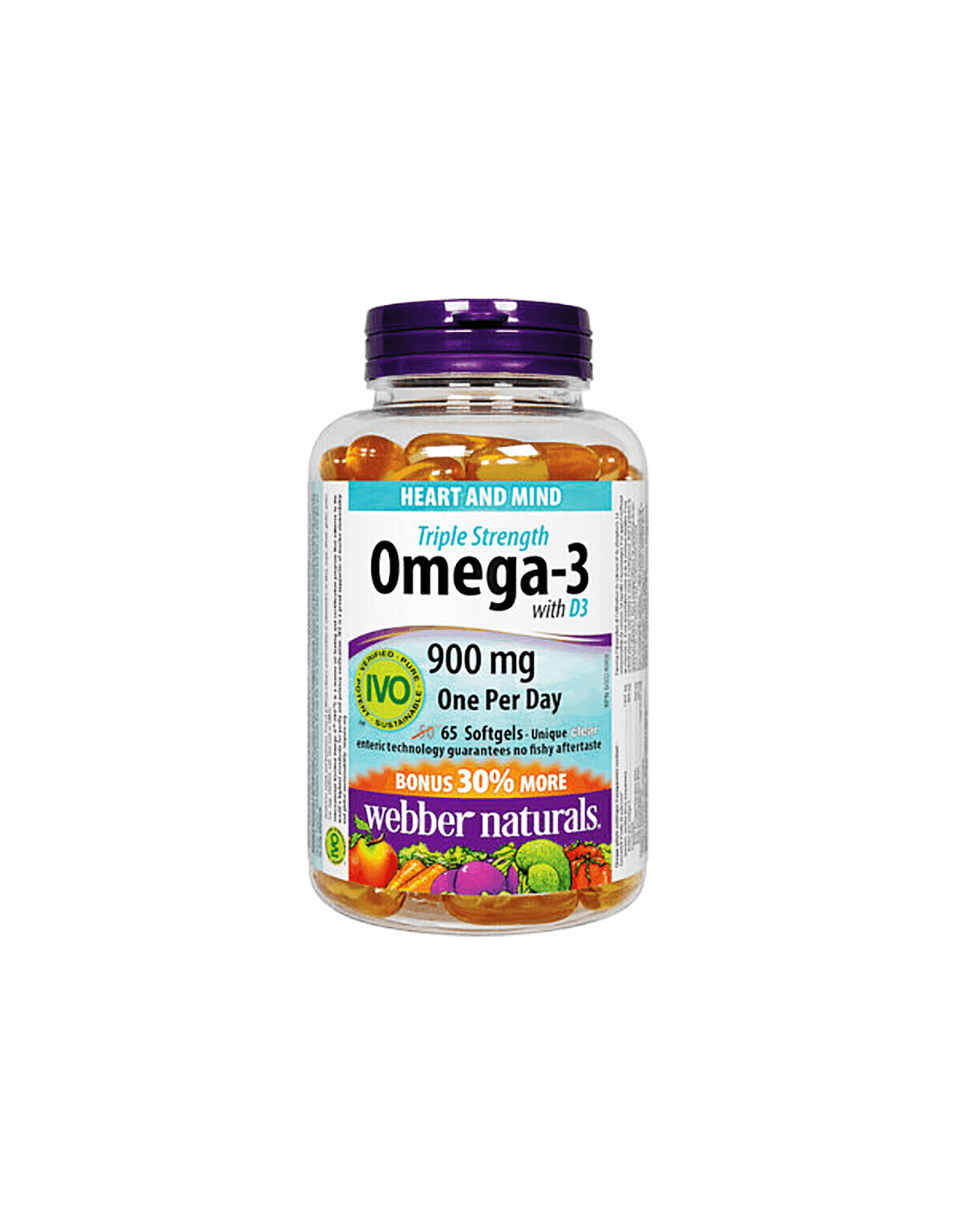 Omega-3 Triple Strength + Vitamin D3 - Omega-3 (trostruka koncentracija) + Vitamin D3 1000 IU, 65 mekih kapsula