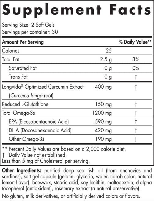 Omega kurkumin 1200 mg - 60 gel kapsula