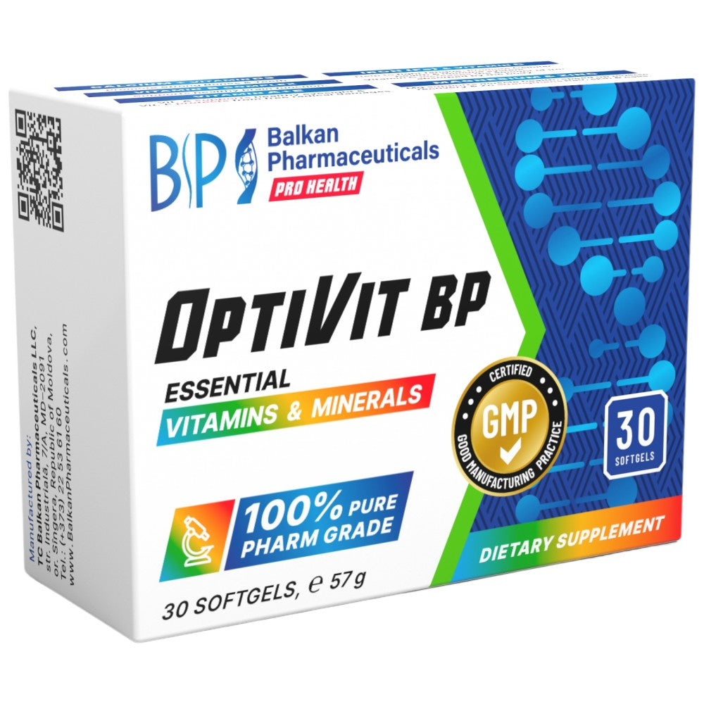 OptiVit BP | Esencijalni vitamini & Minerali - 30 gel kapsula