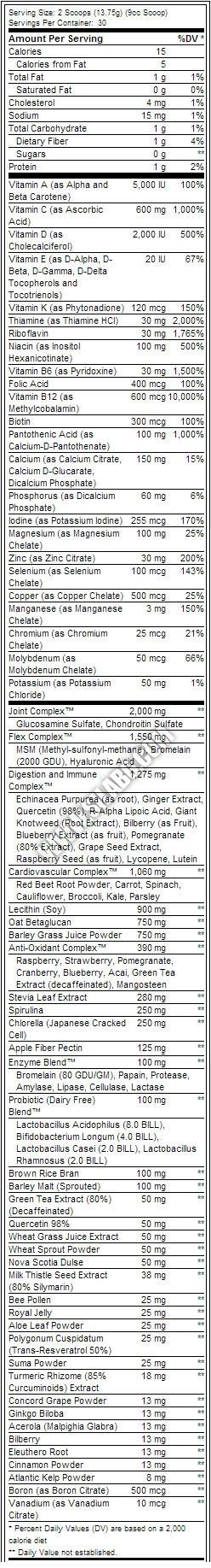 Orange TRIAD + Greens u prahu - 412 grama