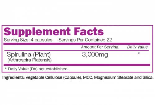 Organska spirulina 3000 mg 90 kapsula