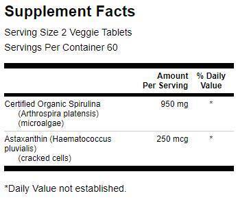 Organska spirulina & Astaksantin - 120 tableta