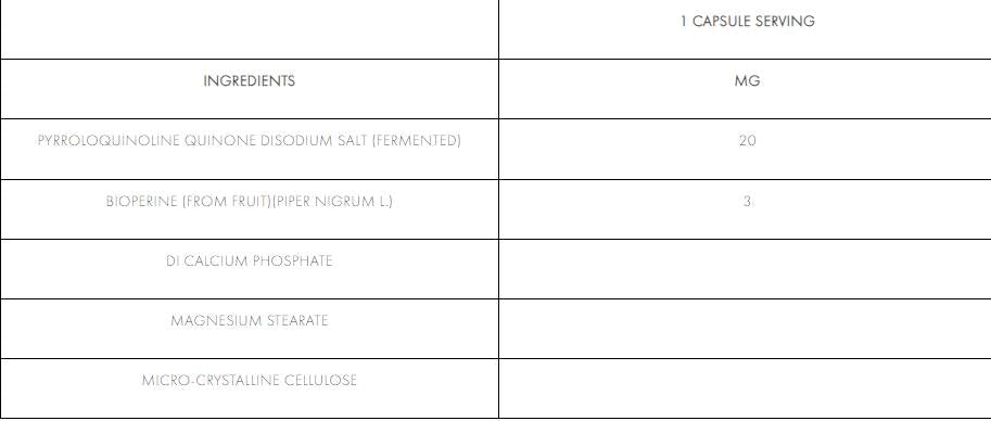 PQQ 20 mg - 60 tableta