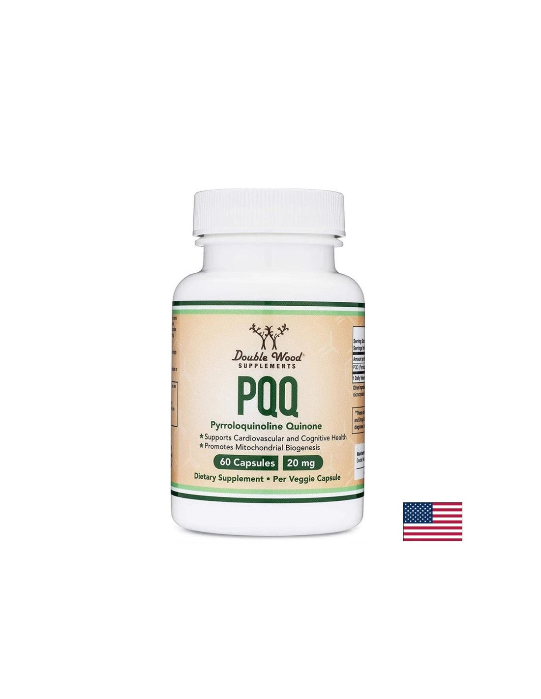 PQQ - Pirolinkinolin 20 mg 60 kapsula <tc>Double Wood</tc>