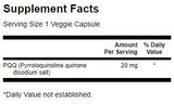 PQQ 20 mg/Pyrroloquinoline Quinone - 30 kapsula
