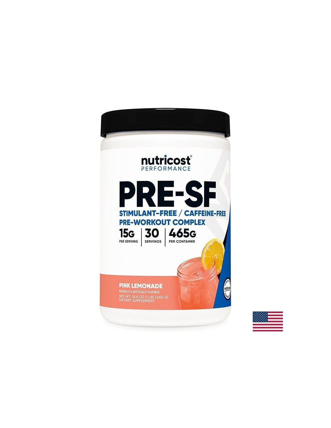 Pre-workout kompleks PRE-SF, 450 g u prahu, s okusom ružičaste limunade, 30 doza