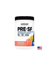 Pre-workout kompleks PRE-SF, 450 g u prahu, s okusom ružičaste limunade, 30 doza