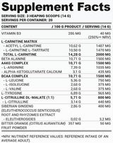 PWO nula kofeina | Puder prije vježbanja bez nadražaja - 280 grama