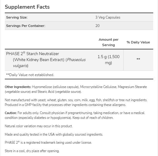 Faza 2® | Ekstrakt bijelog graha 500 mg - 120 kapsula