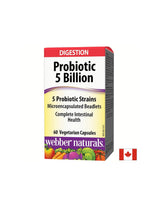 Probiotik/ Probiotik 5 sojeva, 5 milijardi aktivnih probiotika x 60 kapsula <tc>Webber Naturals</tc>