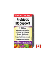 Probiotička podrška kod IBS-a/ Probiotička IBS 4 soja, 7 milijardi aktivnih probiotika x 30 kapsula <tc>Webber Naturals</tc>