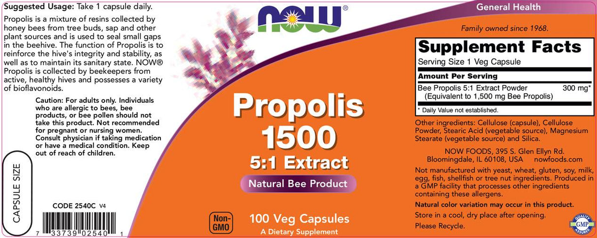 Propolis 1500 5:1 ekstrakt - 100 kapsula