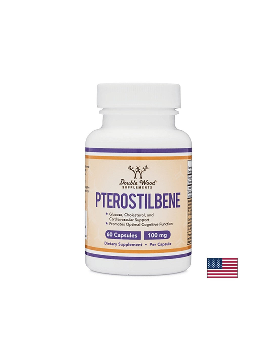 Pterostilben/ Pterostilben, 100 mg, 60 kapsula <tc>Double Wood</tc>