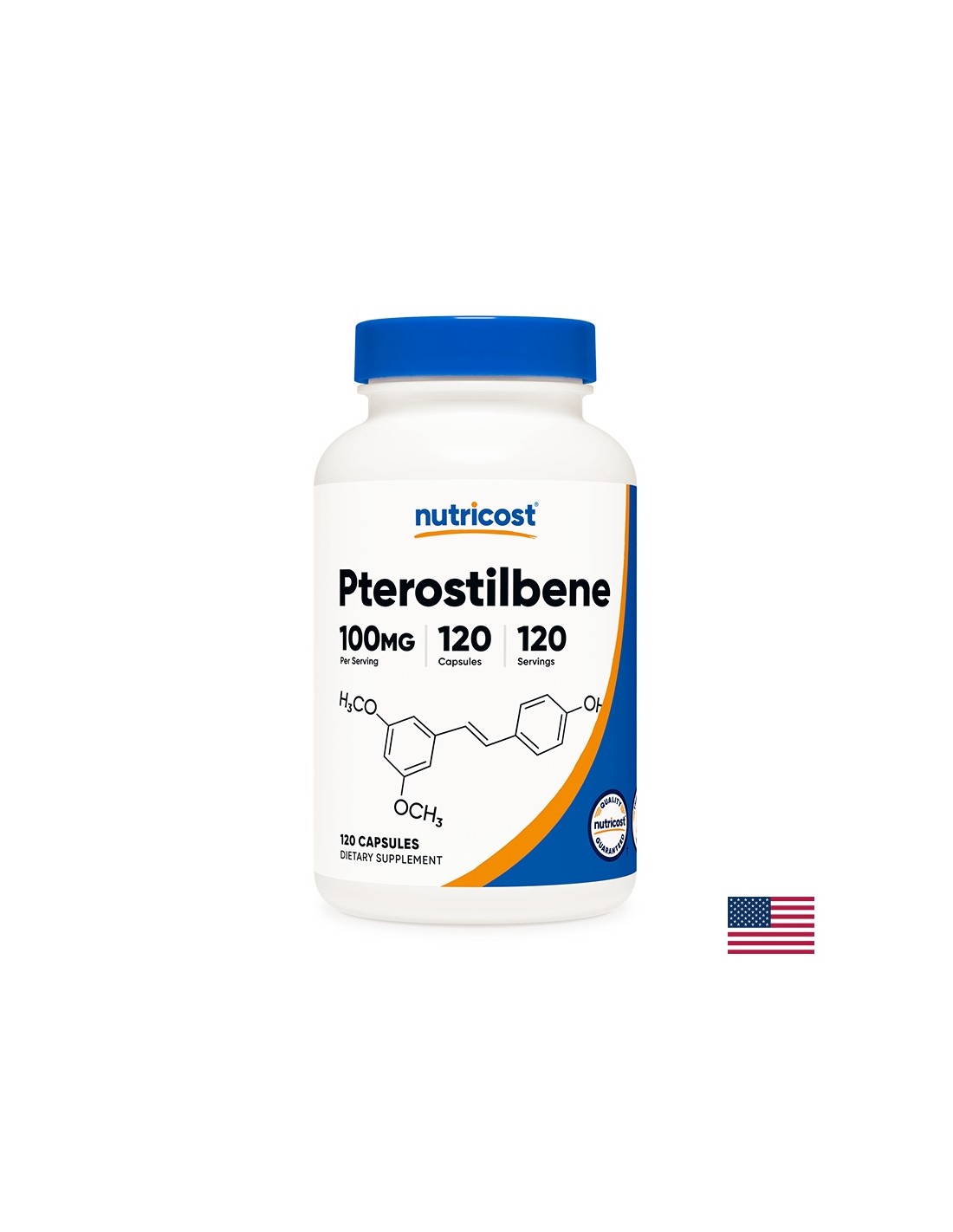 Funkcija mozga - Pterostilben, 100 mg x 120 kapsula <tc>Nutricost</tc>