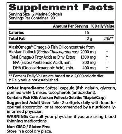 Čisto ulje divlje aljaške ribe 1000 mg (180 kapsula, 180 doza) <tc>Doctor's Best</tc>