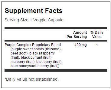 Ljubičasto voće s antioksidansima & Veggie Complex 400 mg - 60 kapsula