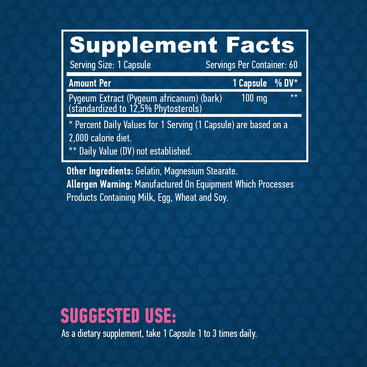 Pygeum za muškarce 100 mg./60 kapsula