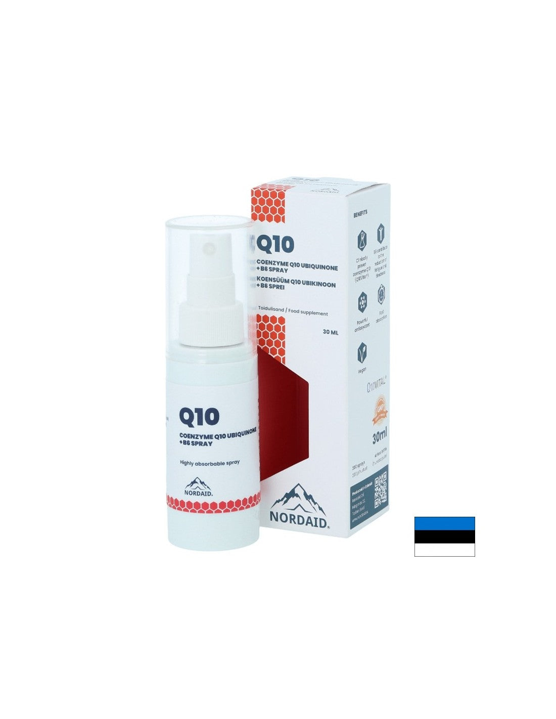 Koenzim Q10 i vitamin B6 - Srce i neurološko zdravlje, sprej za usta, 30 ml, 200 prskanja