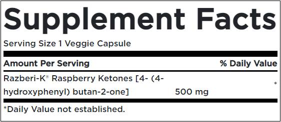 Razberi-K 500 mg/Ketoni maline maksimalne snage - 60 kapsula