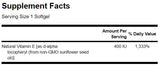 Real Food E iz ne-GMO suncokretovog ulja 60 gel kapsula