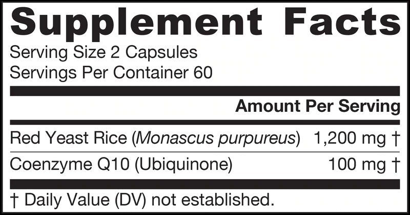 Crvena riža s kvascem 1200 mg + CoQ10 100 mg - Riža s crvenim kvascem + koenzim Q10 120 kapsula