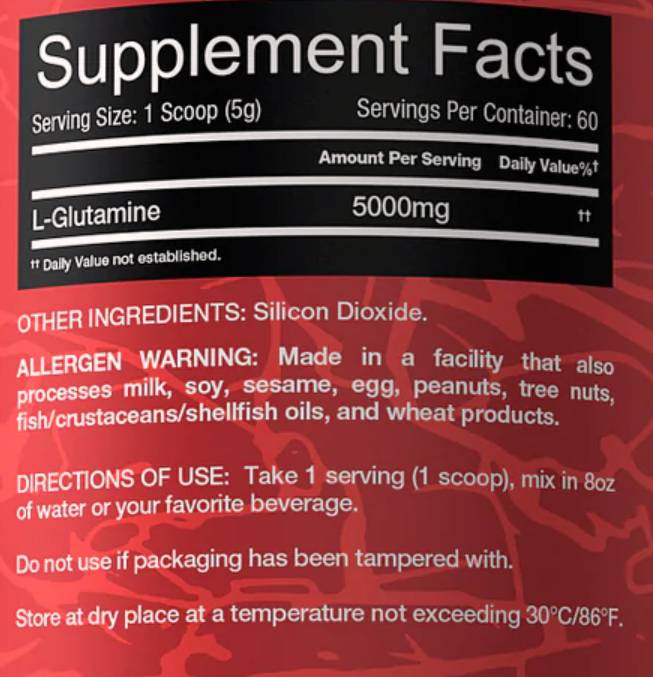 RedRex glutamin 300 grama