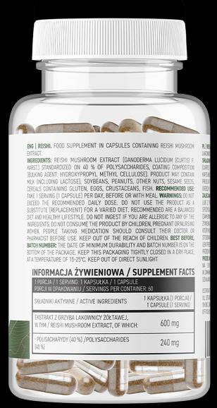 Reishi 600 mg | Vege 60 kapsula