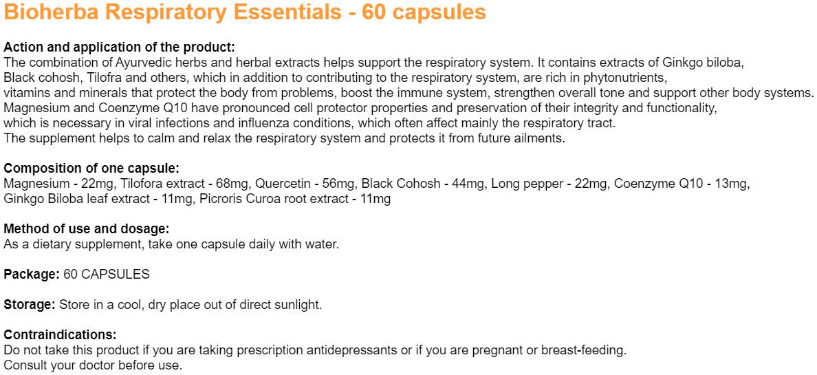 Respiratory Essentials - 60 kapsula