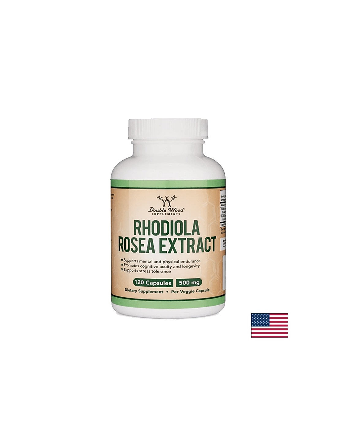 Ekstrakt Rhodiola Rosea - ekstrakt zlatnog korijena, 120 kapsula <tc>Double Wood</tc>
