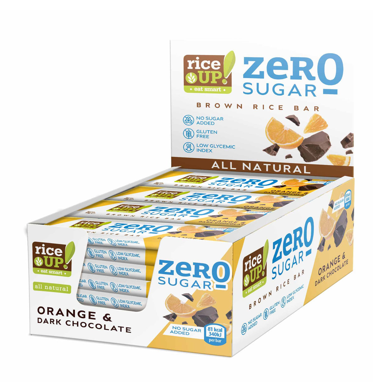 RiceUP! ZERO SUGAR - Rižina pločica - 20 x 18 g
