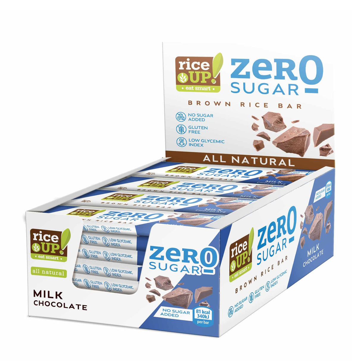 RiceUP! ZERO SUGAR - Rižina pločica - 20 x 18 g