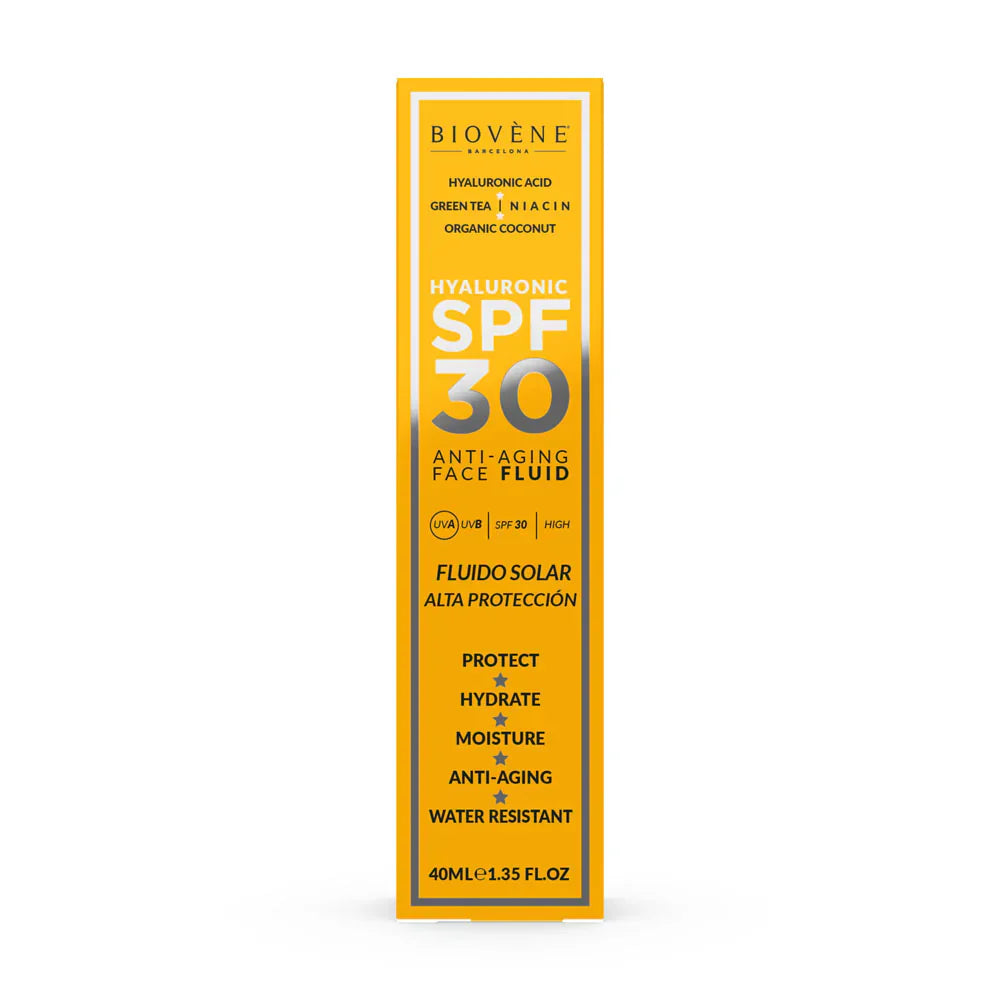 Hidratantna krema za sunčanje lica SPF 30 s hijaluronskom kiselinom protiv starenja - 40 ml