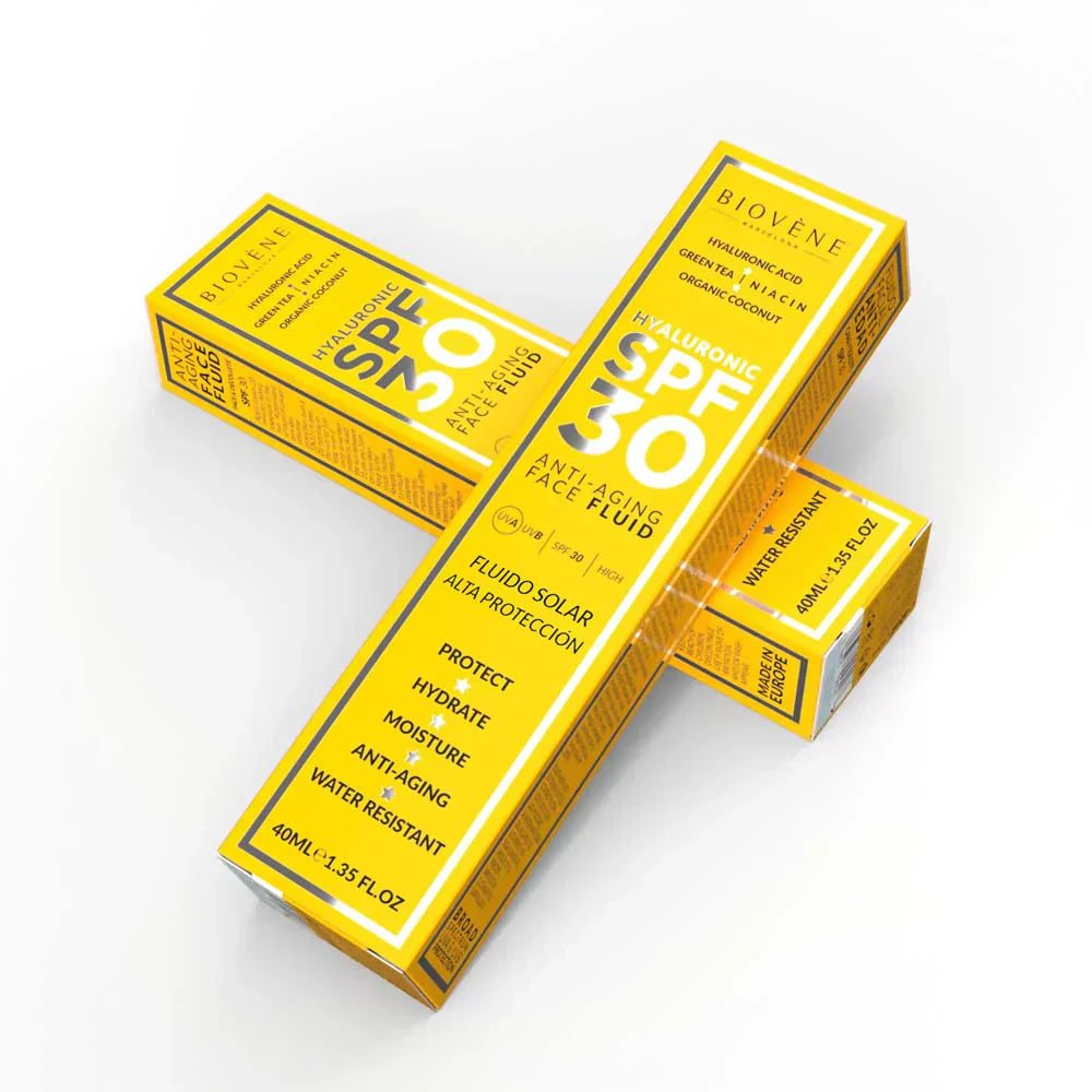 Hidratantna krema za sunčanje lica SPF 30 s hijaluronskom kiselinom protiv starenja - 40 ml