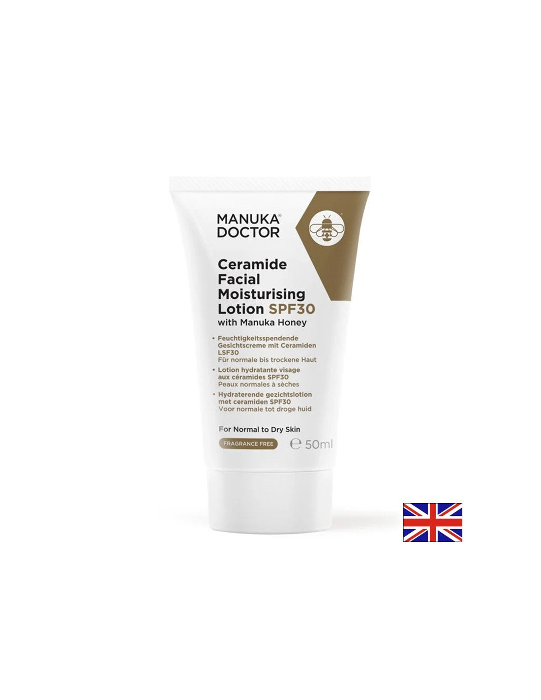 Hidratantni losion za lice s ceramidima i manuka medom, SPF30, 50 ml