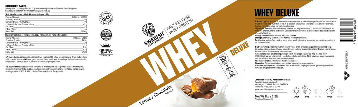 <tc>Swedish Supplements</tc> Whey Protein Deluxe [2000 grama, 60 doza]