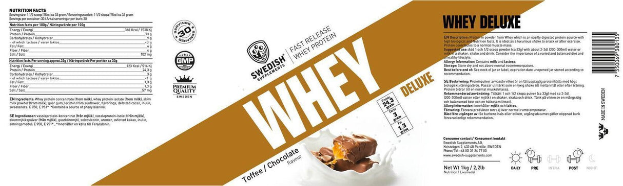 <tc>Swedish Supplements</tc> Whey Protein Deluxe [900 grama, 27 doza]